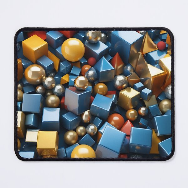 Item preview, Vibrant Shape Explosion: Abstract Geometric Composition designed and sold by HeartfulBloom.