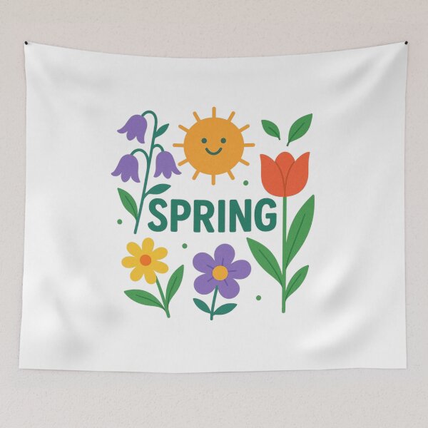 Item preview, Springtime Joy – Cute Animals and Blooming Flowers Illustration designed and sold by B-M-Store.