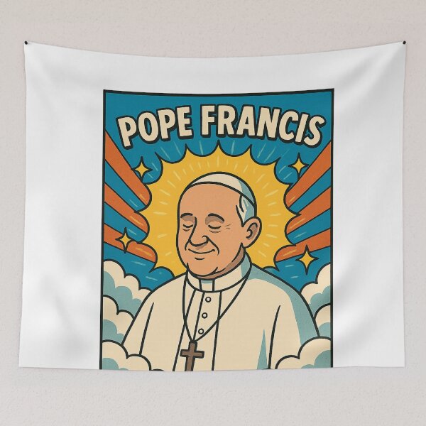 Item preview, Remembering Pope Francis with Radiant Heavenly Light designed and sold by Aryabek.