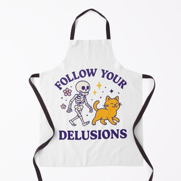 Item preview, Follow Your Delusions – Funny Aesthetic Motivational Sticker designed and sold by MentalCrumble.