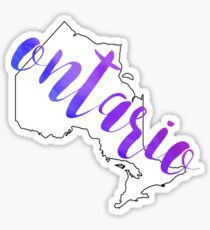 Ontario Smudged Purple Sticker