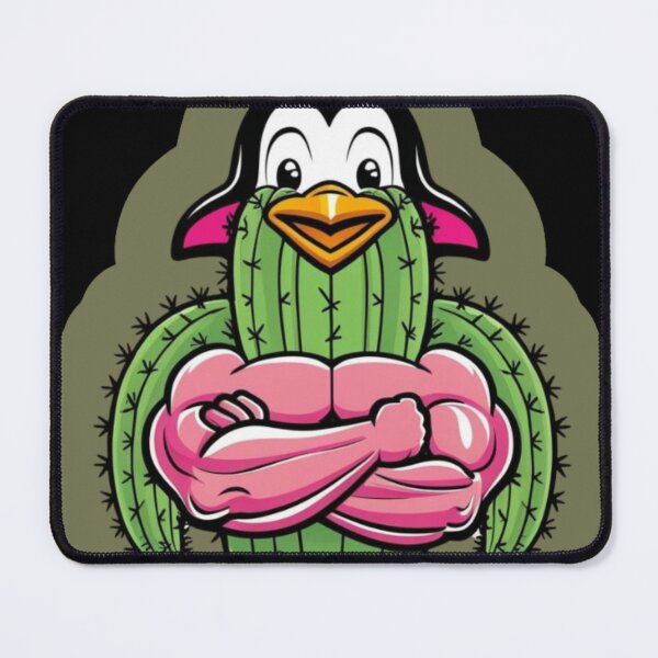 Item preview, Tough Cactus Penguin – Quirky Strength Cartoon designed and sold by THKR-Co.