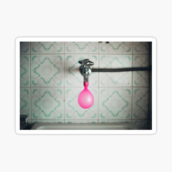 Tap with a pink balloon Sticker