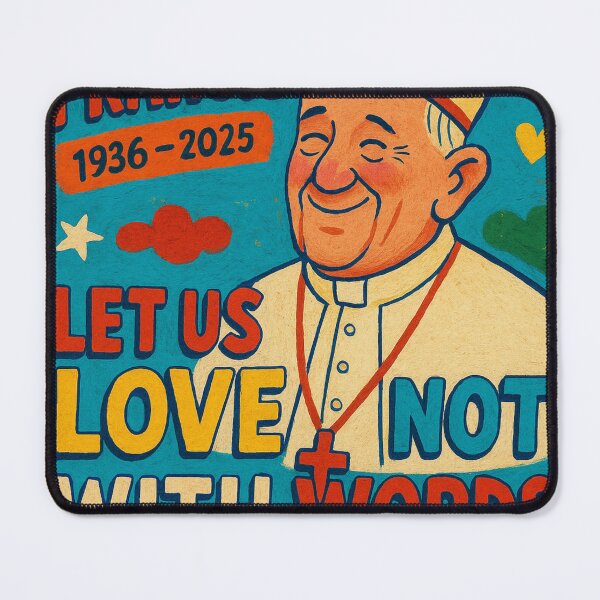 Item preview, Pope Francis Memorial Quote – Love Through Action designed and sold by Aryabek.