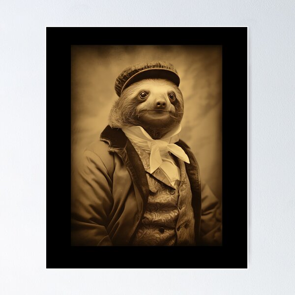 Item preview, Vintage Sloth Photograph designed and sold by RockFireMerch.
