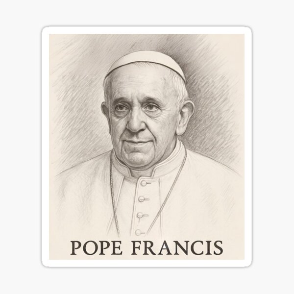 Item preview, Commemorative Pencil Sketch Portrait of Pope Francis designed and sold by kaers.