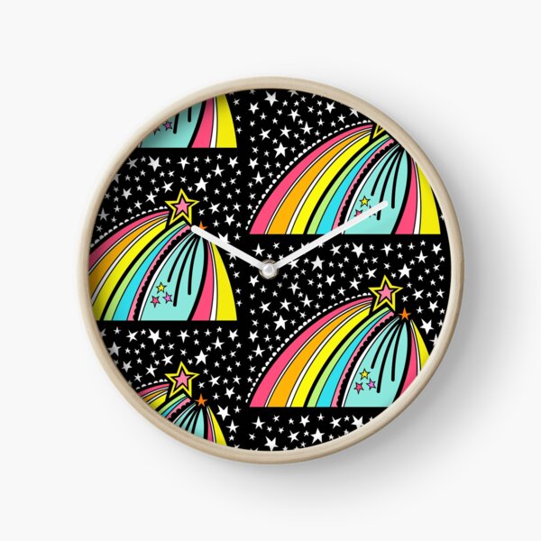 Shooting Stars Pattern 8 Clock