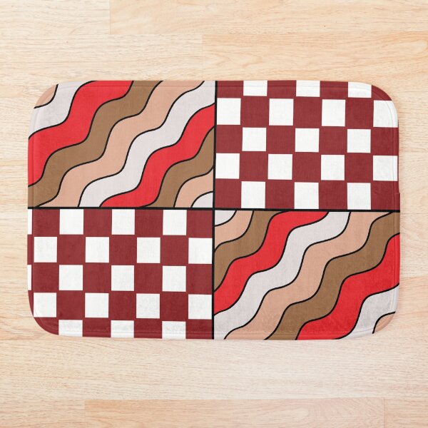 Aperçu de l'œuvre Carreaux rétro marron créée et vendue par MKFDesigns.