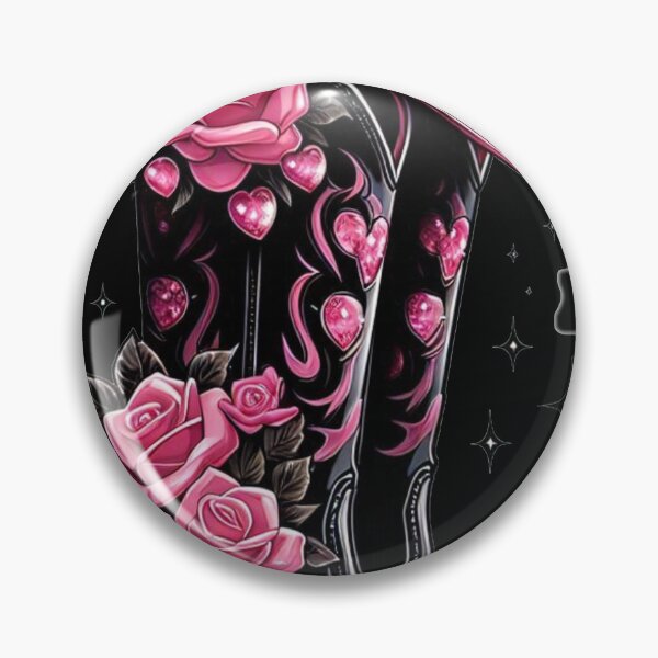 Artikelvorschau, Schwarze Stiefel, rosa Rosen und Bling entworfen und verkauft von Andyt.