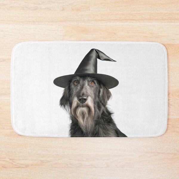 Item preview, Irish Wolfhound Dog Wearing Halloween Witch Hat designed and sold by LazyOwlStore.