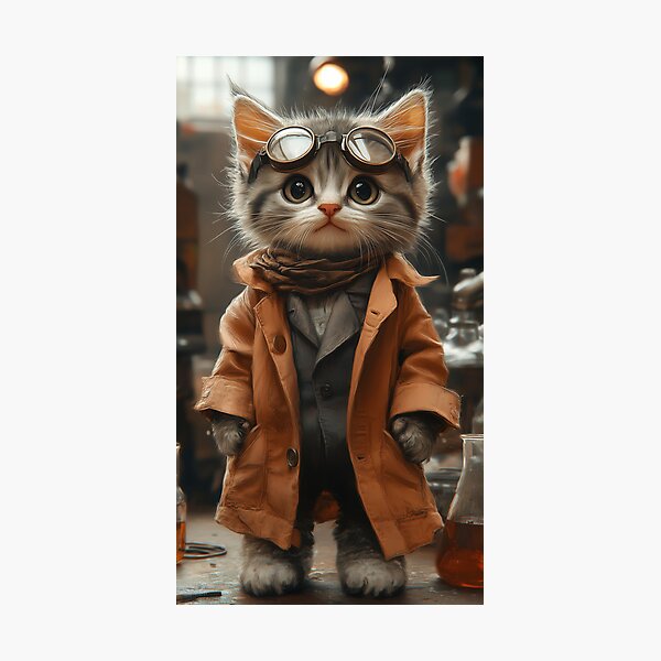 Item preview, Scientist Cat – Adventure in the Lab designed and sold by Rudelwerkdesign.