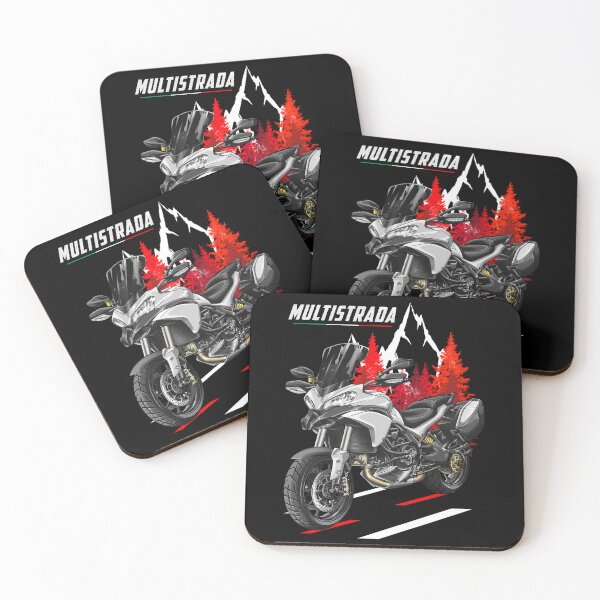 Item preview, Ducati Multistrada 1200 (Arctic White + Saddlebags) for Motorcycle Riders designed and sold by MotoApparelHub.