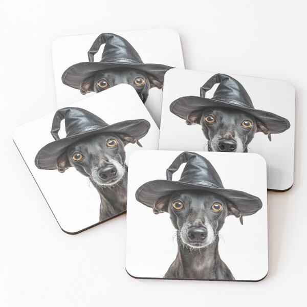 Item preview, Italian Greyhound Dog Wearing Halloween Witch Hat designed and sold by LazyOwlStore.