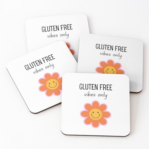 Item preview, Gluten Free Vibes Only Happy Orange Flower Coeliac Life Design designed and sold by My Gluten Free Life UK.
