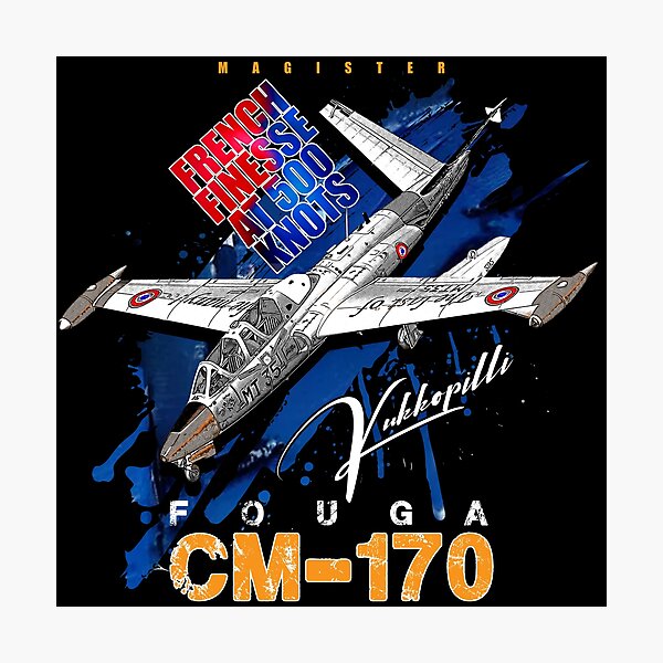 Item preview, Fouga CM.170 Magister – Vintage French Jet Trainer Illustration designed and sold by Aerolovers.