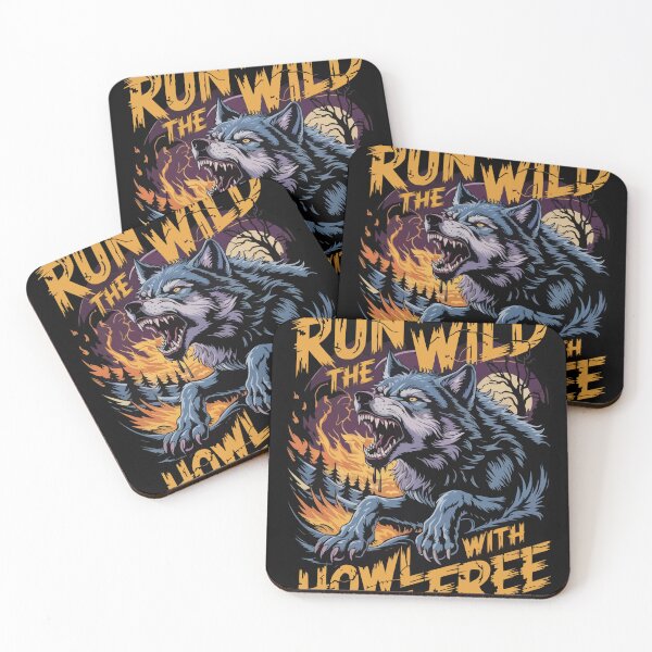 Item preview, Run with the Wild Wolf howl with  designed and sold by shirt-x.