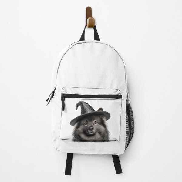 Item preview, Keeshond Dog Wearing Halloween Witch Hat designed and sold by LazyOwlStore.
