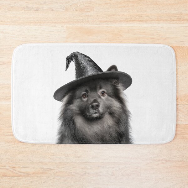 Item preview, Keeshond Dog Wearing Halloween Witch Hat designed and sold by LazyOwlStore.