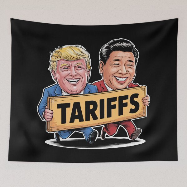 Item preview, Donald Trump Xi Jinping Tariffs designed and sold by plushism.