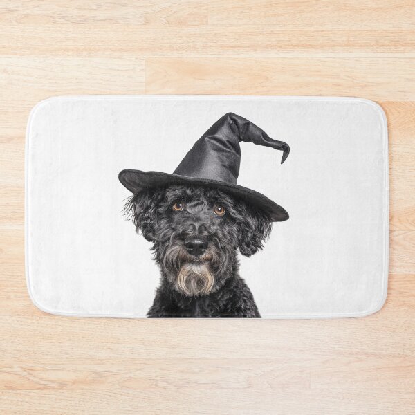 Item preview, Kerry Blue Terrier Dog Wearing Halloween Witch Hat designed and sold by LazyOwlStore.