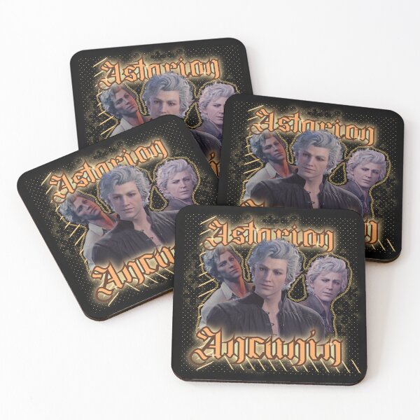 Item preview, Astarion Ancunin collage design with yellow gothic text designed and sold by tigerrrcat.