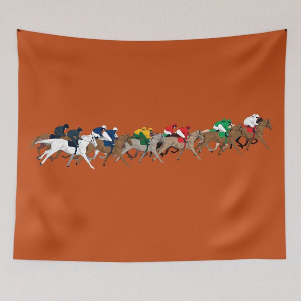 Item preview, Horse race burnt orange designed and sold by Anne Cakebread.