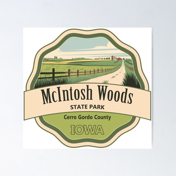 Item preview, McIntosh Woods State Park, Cerro Gordo County, Iowa designed and sold by Wanderful-roads.