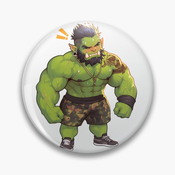 Item preview, Fitness Orc: Kawaii Muscular Orc designed and sold by bapupa.