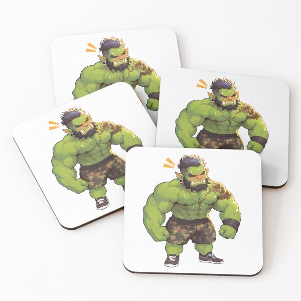 Item preview, Fitness Orc: Kawaii Muscular Orc designed and sold by bapupa.