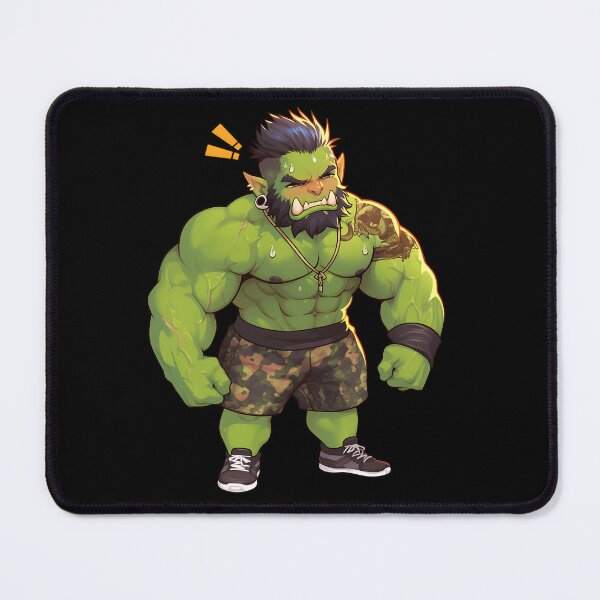 Item preview, Fitness Orc: Kawaii Muscular Orc designed and sold by bapupa.