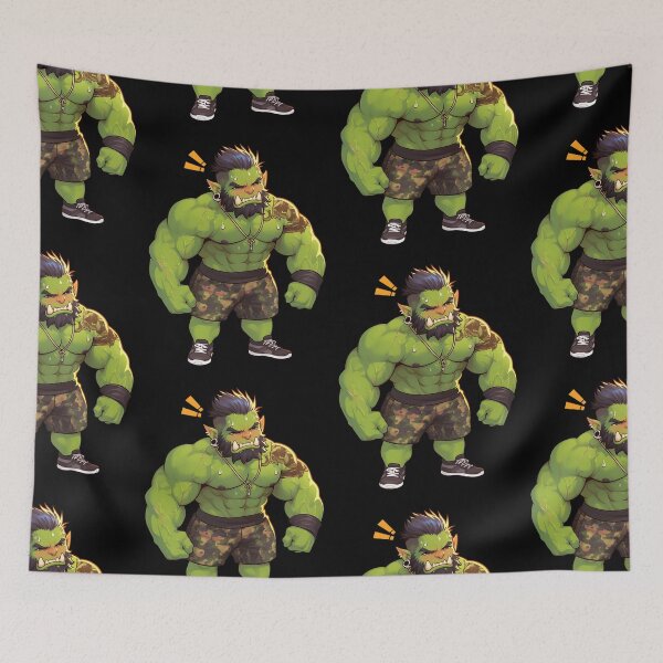 Item preview, Fitness Orc: Kawaii Muscular Orc designed and sold by bapupa.