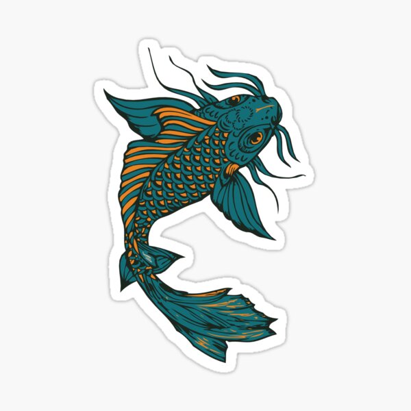 Item preview, koi fish japanese carp drawing designed and sold by Achille3777.