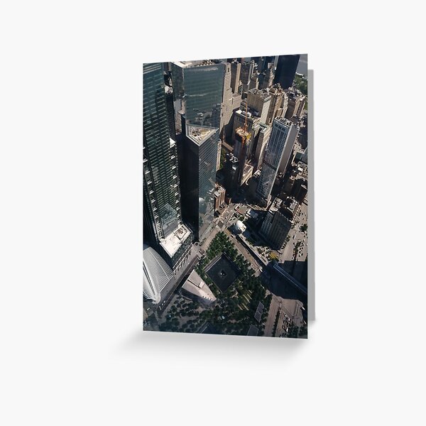 Manhattan, #Manhattan, New York, #NewYork, NYC, #NYC, New York City, #NewYorkCity, Tower Block, #TowerBlock, High-rise building, #HighRiseBuilding Greeting Card