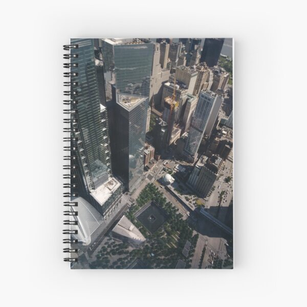 Manhattan, #Manhattan, New York, #NewYork, NYC, #NYC, New York City, #NewYorkCity, Tower Block, #TowerBlock, High-rise building, #HighRiseBuilding Spiral Notebook