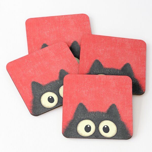 Item preview, Bright Eyed Cat Against Light Beige Textured Wall designed and sold by Piotrek0001.