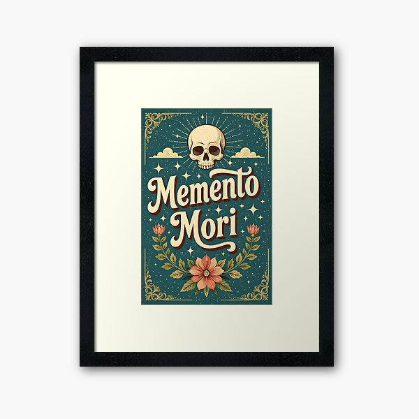 Artikel-Vorschau von Memento Mori Retro-Grafik, designt und verkauft von Relatable Tees.