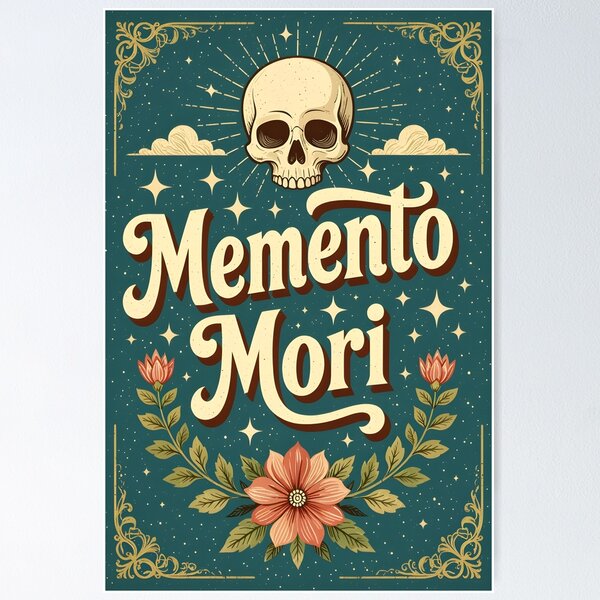 Artikel-Vorschau von Memento Mori Retro-Grafik, designt und verkauft von Relatable Tees.