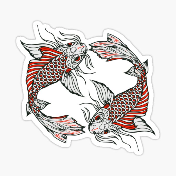 Item preview, koi fish japanese carp drawing designed and sold by Achille3777.
