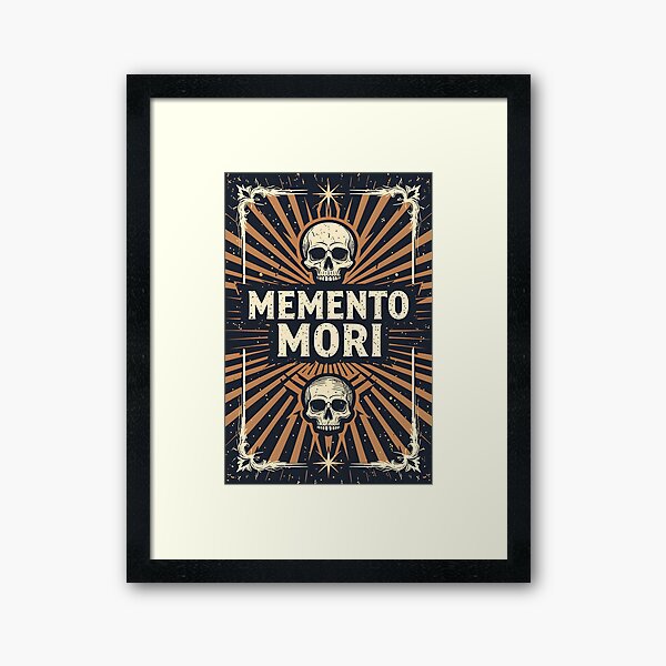 Artikel-Vorschau von Memento Mori Retro-Grafik, designt und verkauft von Relatable Tees.