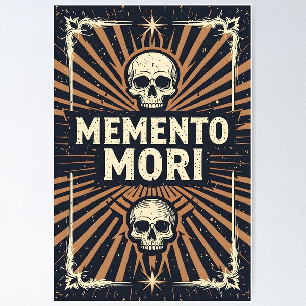 Artikel-Vorschau von Memento Mori Retro-Grafik, designt und verkauft von Relatable Tees.