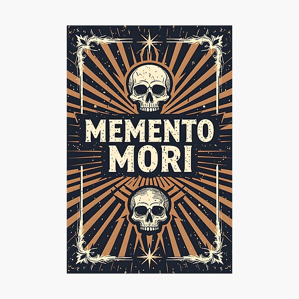 Artikel-Vorschau von Memento Mori Retro-Grafik, designt und verkauft von Relatable Tees.