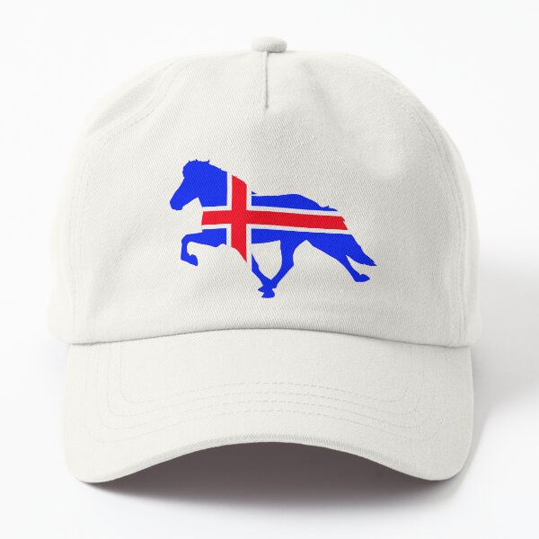 Aperçu de l'œuvre Cheval islandais tolt Silhouette Drapeau islandais créée et vendue par Eymirart.