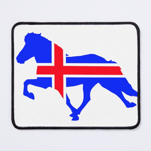 Item preview, Icelandic horse tolt Silhuette Icelandic flag designed and sold by Eymirart.