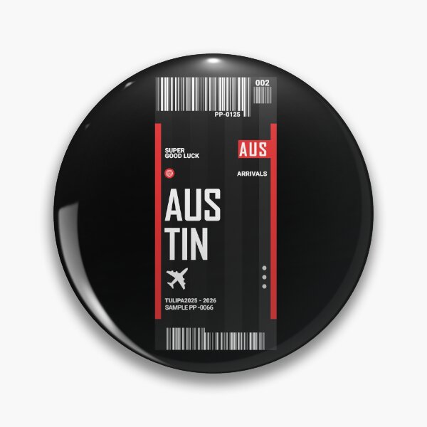 Item preview, Austin Boarding Pass Sticker designed and sold by TulipaGraphics.