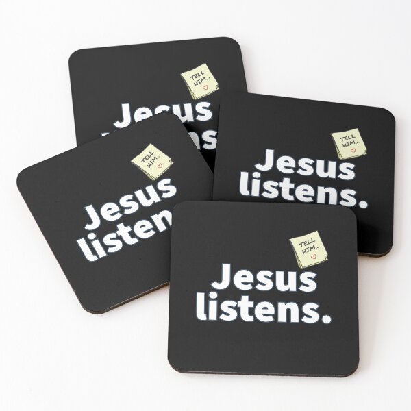 Item preview, Jesus Listens. Tell Him. designed and sold by greatvibes4u.