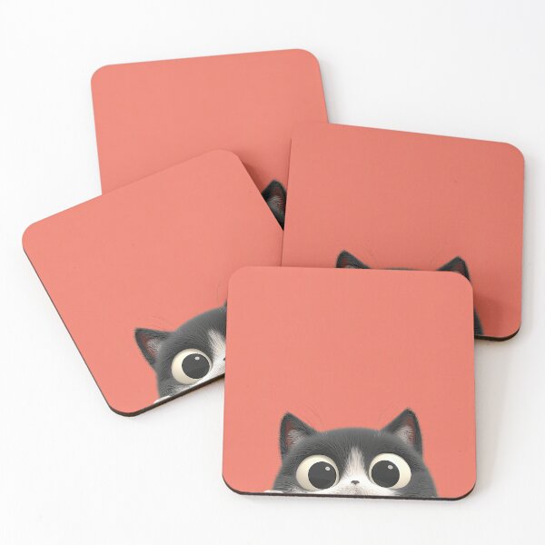 Item preview, Cartoon Cat With Round Ears And Soft Colors designed and sold by Piotrek0001.