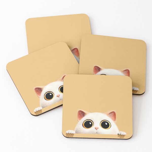 Item preview, Big Eyed Cat Peeking From Light pastels Wall designed and sold by Piotrek0001.