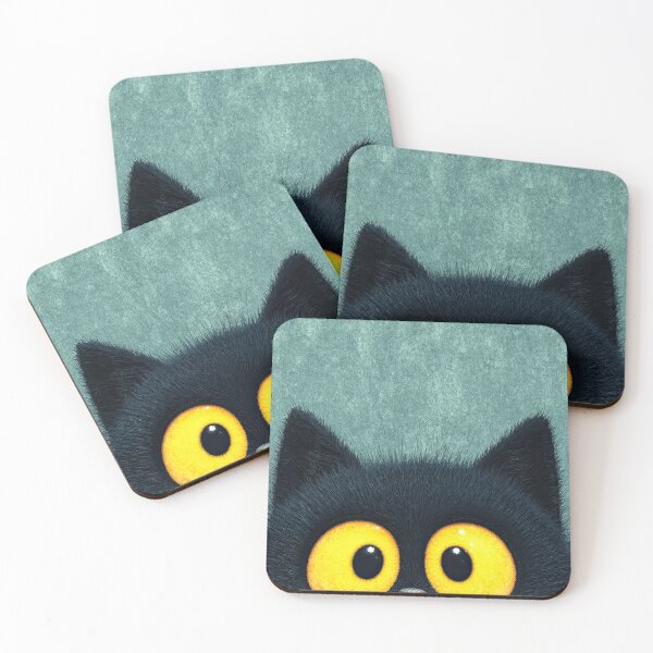 Item preview, Fluffy Cat Peeking Out From Bright Green Corner designed and sold by Piotrek0001.