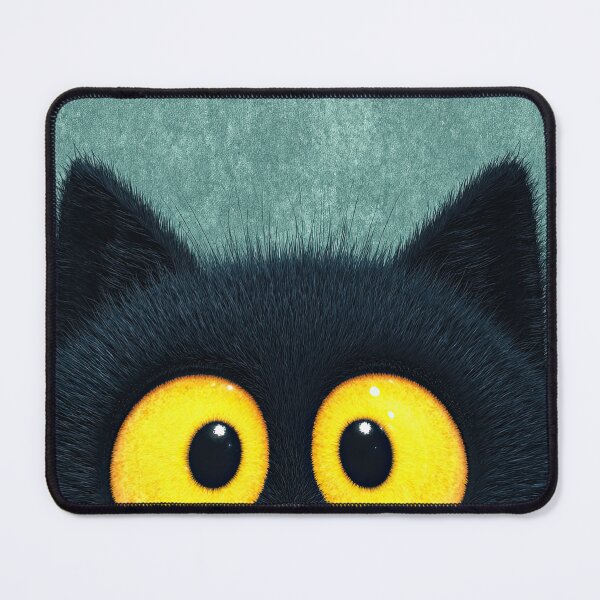 Item preview, Fluffy Cat Peeking Out From Bright Green Corner designed and sold by Piotrek0001.