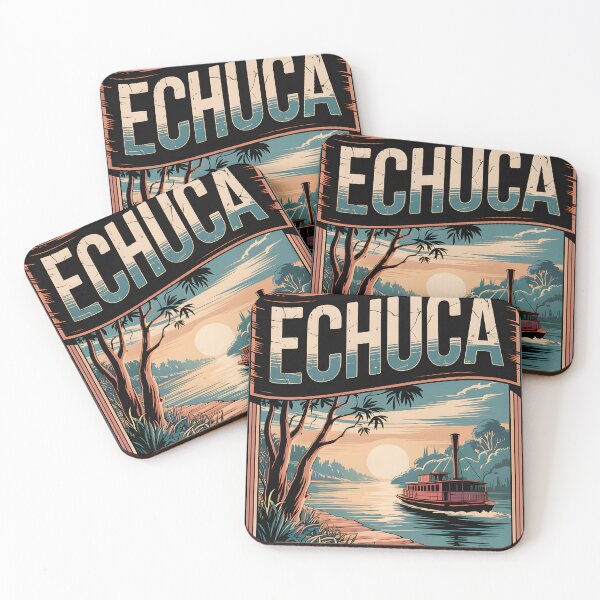 Item preview, Echuca Murray River and Paddle Steamer with Beautiful Sunset designed and sold by SwanAndStone.